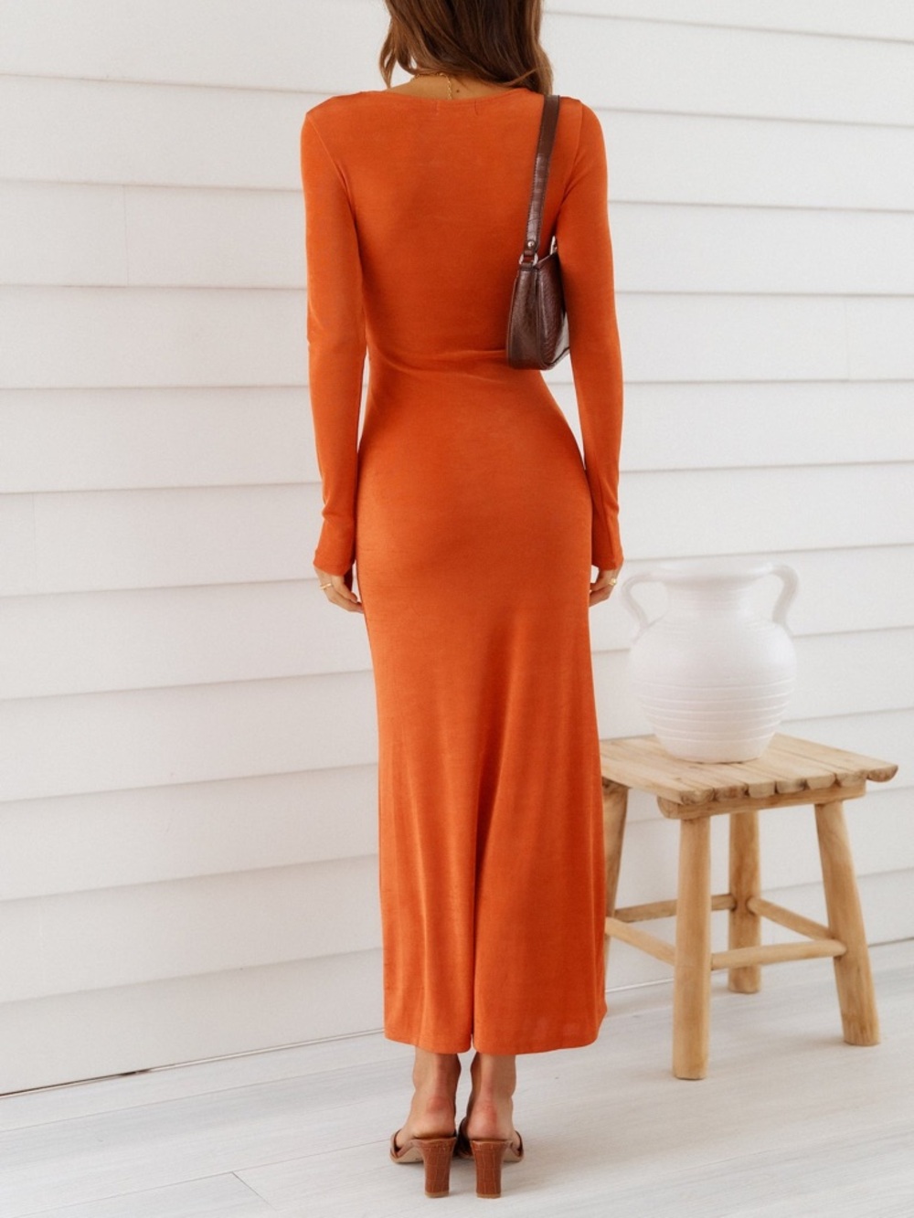 NWOT Criss Cross Maxi Dress - Picture 4 of 9